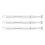 (Silver) Pinze Piercing 3 Pz, Afferratore Lingua 4 Denti, Strass, Argento 5