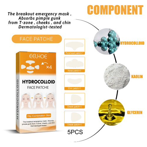 EELHOE Hydrocolloid Acne Pimple Patch 5PCS/Box Portable