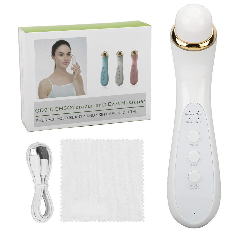 White/Pink () Ems Eye Massage Machine Hot Compress Microcurrent Vibration