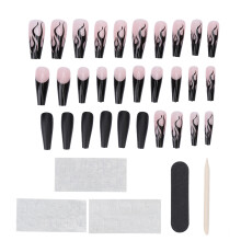 (A) Long Coffin Press On Nails for Women