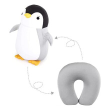 2-in-1 U-vorm Kussen Schattige Pinguïn Reissonde