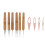 (Rose Gold) 10pcs Dreadlocks Tool Set Alloy Bamboo Crochet Hook Kit Silver 1