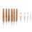 (Silver) 10pcs Dreadlocks Tool Set Alloy Bamboo Crochet Hook Kit Silver 1