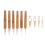 (Gold) 10pcs Dreadlocks Tool Set Alloy Bamboo Crochet Hook Kit Silver 1