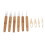 (Gold) 10pcs Dreadlocks Tool Set Alloy Bamboo Crochet Hook Kit Silver 2