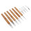 (Silver) 10pcs Dreadlocks Tool Set Alloy Bamboo Crochet Hook Kit Silver 5