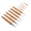 (Rose Gold) 10pcs Dreadlocks Tool Set Alloy Bamboo Crochet Hook Kit Silver 5