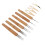 (Gold) 10pcs Dreadlocks Tool Set Alloy Bamboo Crochet Hook Kit Silver 4