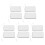 (2mm / 0.08in) 10pcs Rectangular Self Adhesive Electrode Pads 2.5mm 4