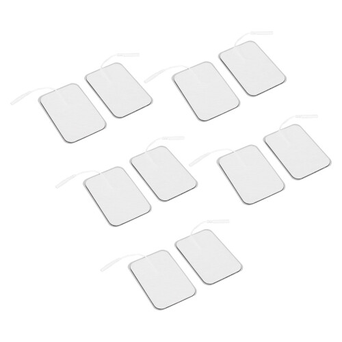 (2mm / 0.08in) 10pcs Rectangular Self Adhesive Electrode Pads 2.5mm 1