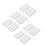 (2mm / 0.08in) 10pcs Rectangular Self Adhesive Electrode Pads 2.5mm 3