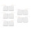 (2.5mm / 0.1in) 10pcs Rectangular Self Adhesive Electrode Pads 2.5mm 5