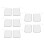 (2mm / 0.08in) 10pcs Rectangular Self Adhesive Electrode Pads 2.5mm 5