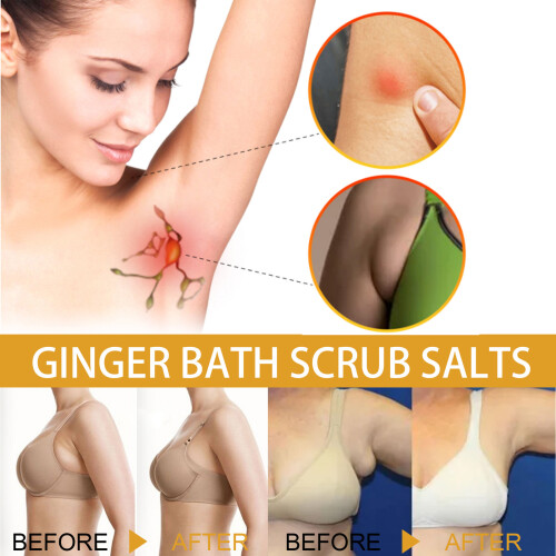 EELHOE 30g Ginger Bath Scrub Salts Lymphatic Swelling Moisture Smooth 1