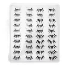 20 Paar Wimpern 4 Stile 6D Wiederverwendbar
