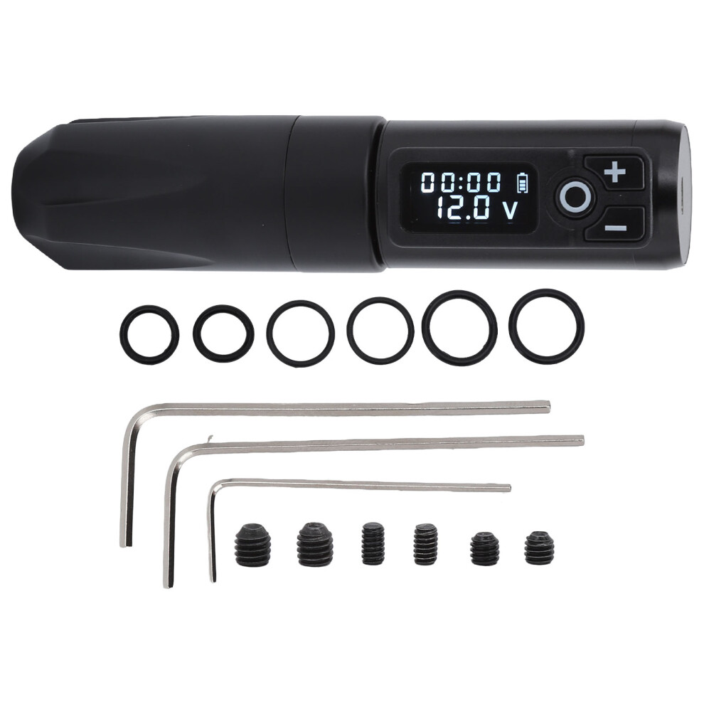 LCD Battery Tattoo Machine Portable Aluminum Liner Shader Rotary Pen