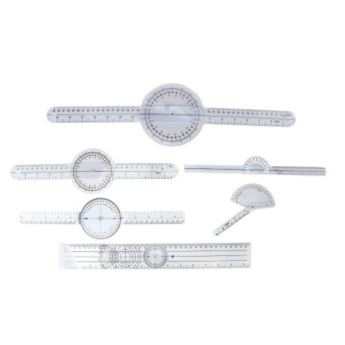 6PCS Medical Goniometer Set 6-10inch Joint Tool