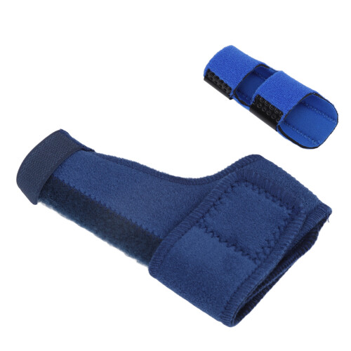 (Right Hand) Daumenschiene Multi-Finger Handstütze Arthritis Blau Rechts 2