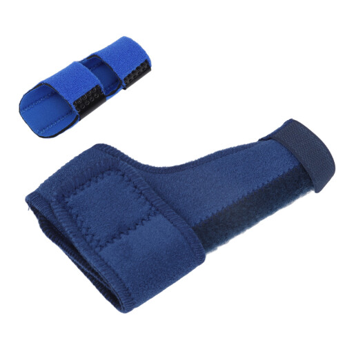 (Left Hand) Daumenschiene Multi-Finger Handstütze Arthritis Blau Rechts 2