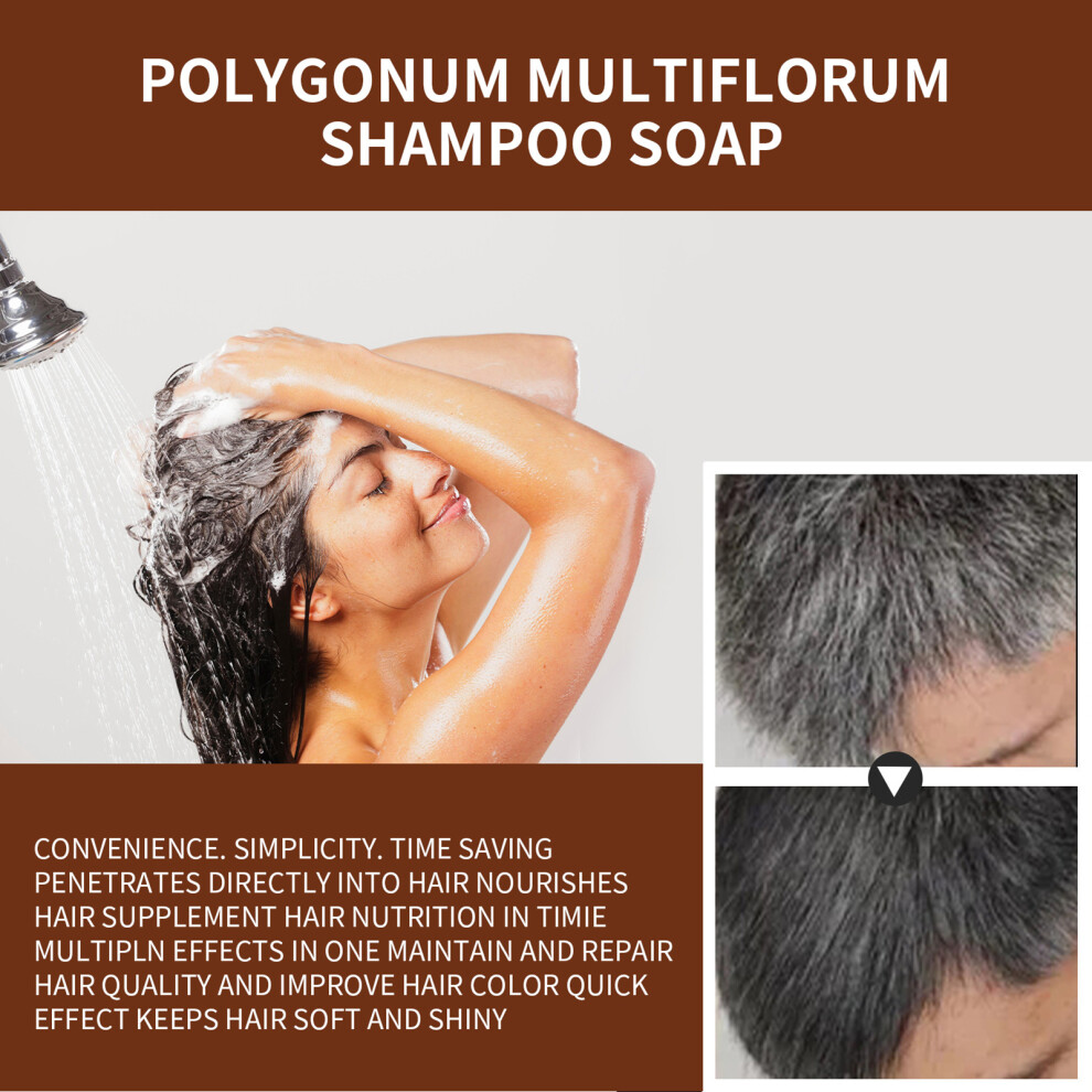 Grey Jaysuing Polygonum Multiflorum Shampoo Soap Hair Care