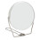 2 Sided Vanity Mirror 360 Rotation Aluminum Frame Silver Stand 1
