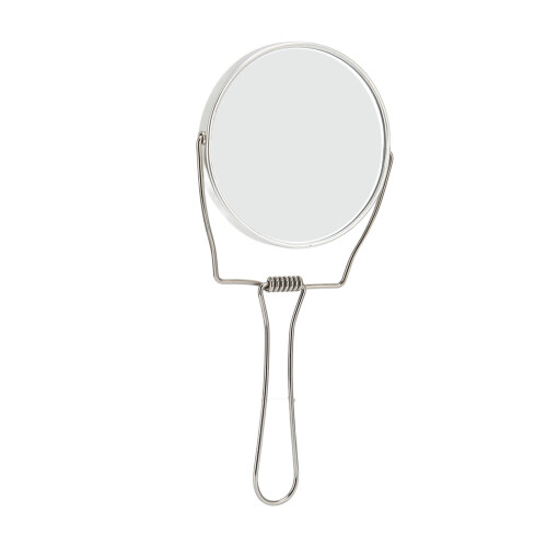 2 Sided Vanity Mirror 360 Rotation Aluminum Frame Silver Stand 1