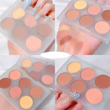 (Type A) 6-farbige matte Rouge-Palette Gesichtskontur Kosmetik
