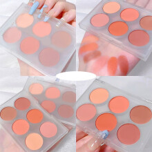 (Type B) 6-farbige matte Rouge-Palette Gesichtskontur Kosmetik
