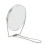 2 Sided Vanity Mirror 360 Rotation Aluminum Frame Silver Stand 4