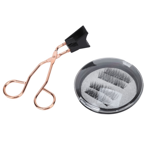 (KS01) 4x Magnet-Wimpern ohne Kleber, dick 1