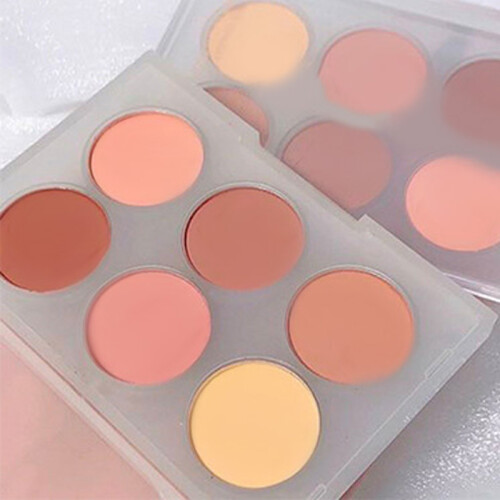 (Type A) 6-farbige matte Rouge-Palette Gesichtskontur Kosmetik 2