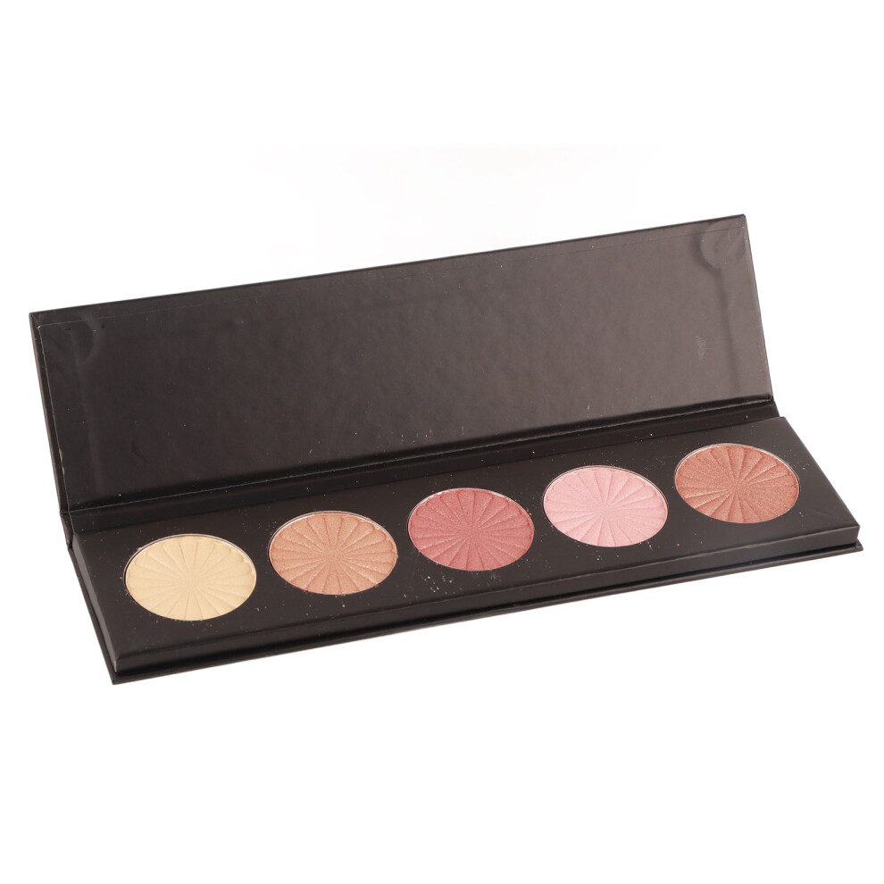 5 Color Pearl Glossy Highlighter Palette 3D Contouring