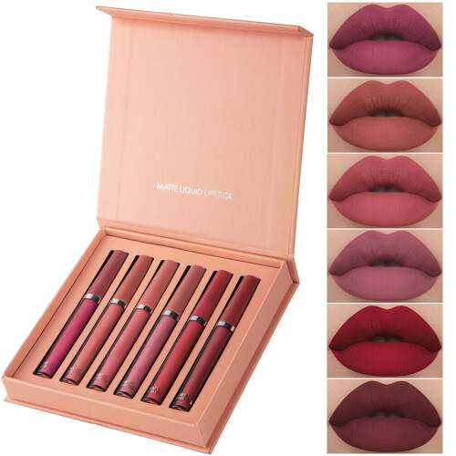 HANDAIYAN 6 Farben 2,5ml Matte Lipgloss Feuchtigkeits 2
