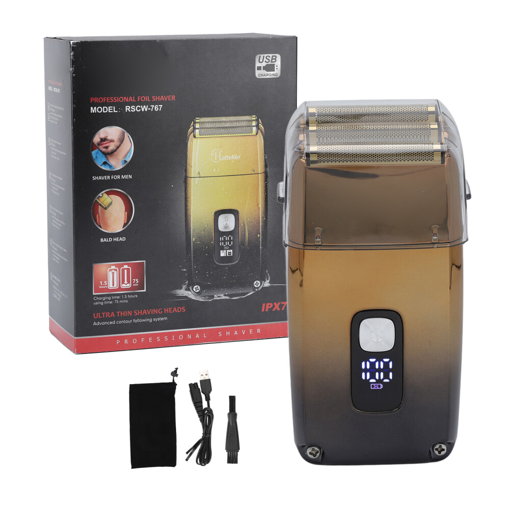 Triple Blades Foil Shaver Cordless Electric Razor Waterproof LCD