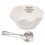 Mud Pie Salsa Ceramic Dip Cup Set Nacho White & Silver 4