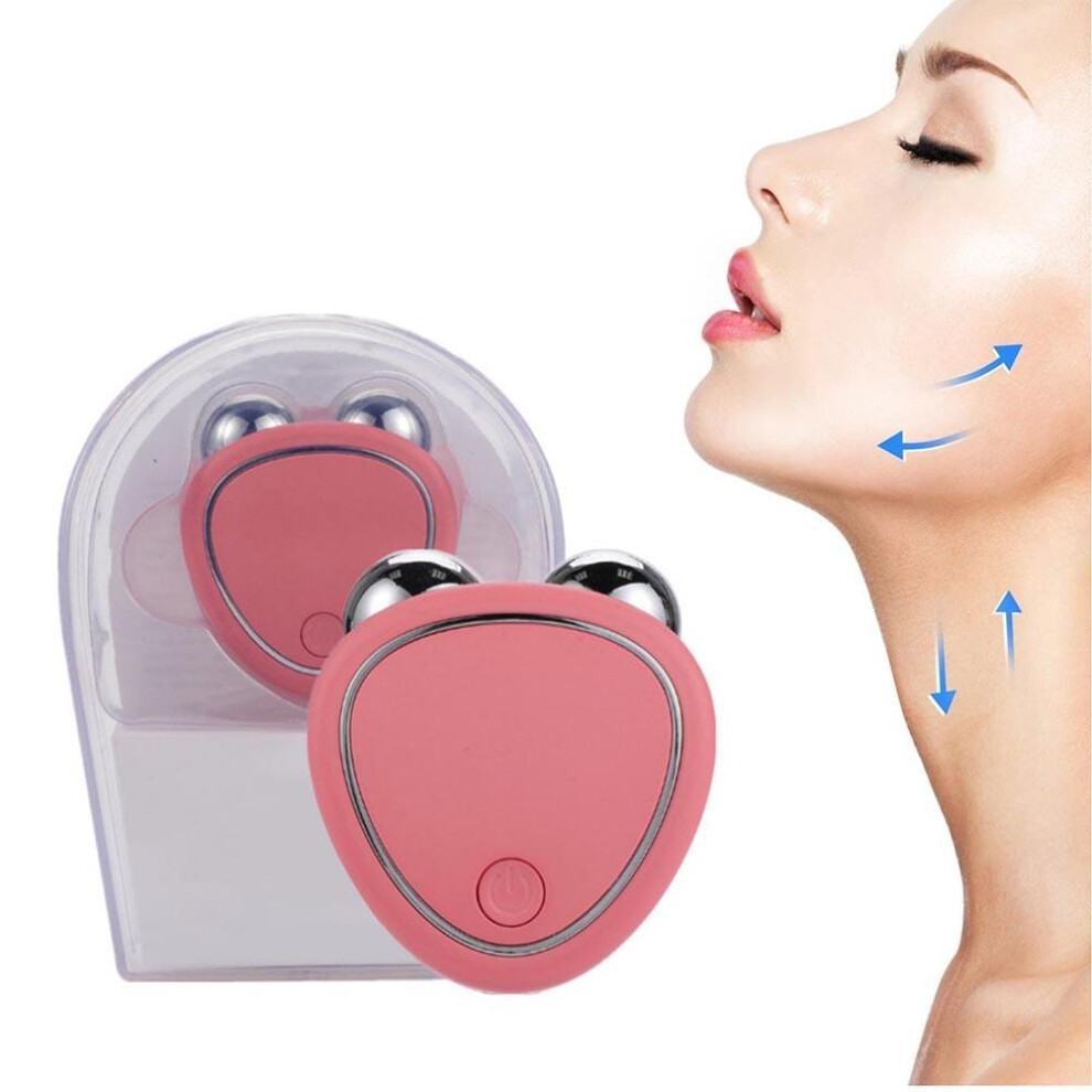 Microcurrent Face Massager Roller Double Lifting Firming Tool