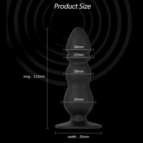 Silicone Anal Butt Plug 10F Vacuum Suction Prostate Massage 2