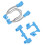High Temp Resistant Dental Sectional Matrices Clip Set 4