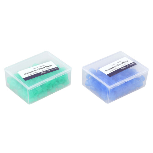 200pcs Silicone Color Code Rings Dental Instruments Easy Clean 2