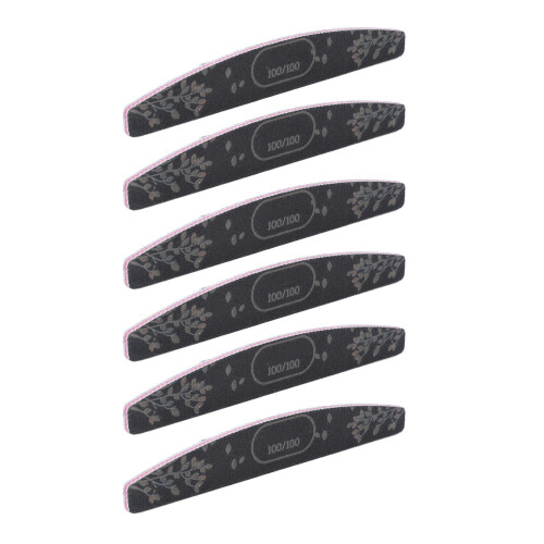 (100/100) 20Pcs Washable Reusable Double Sided Grit Nail File for Acrylic 2