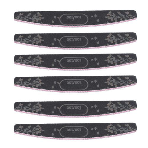 (100/100) 20Pcs Washable Reusable Double Sided Grit Nail File for Acrylic 1