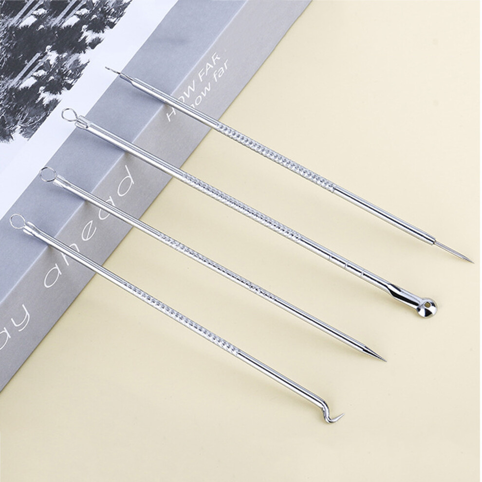 4PCS Stainless Steel Acne Removal Kit Blackhead Pimple Needle