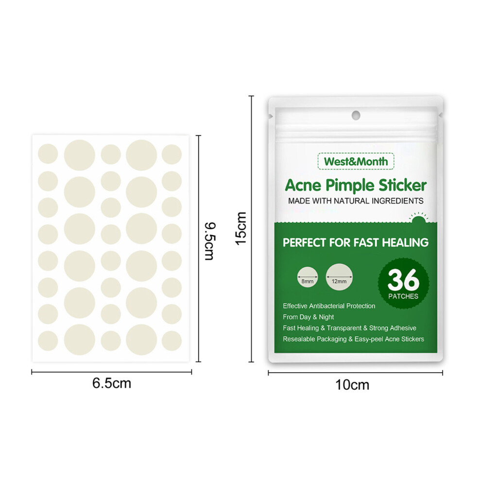 West&Month Transparent Acne Spot Stickers 36 Count