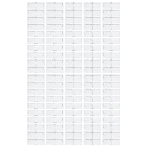 100x Disposable Eyebrow Ruler Stickers with Scale