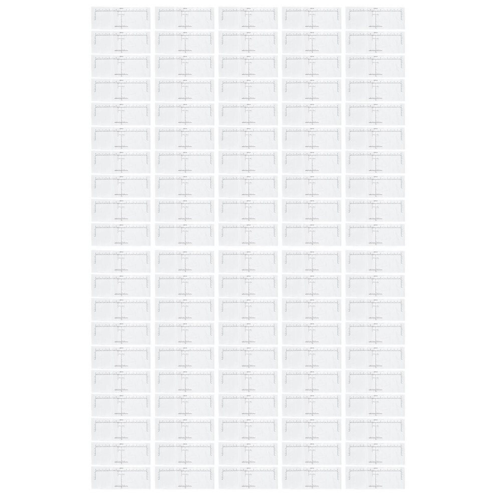 100pcs Eyebrow Ruler Disposable Sticker with Scale