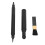(Black) 3er Bartstift, wasserfest, 2 Köpfe, 4 Spitzen, schwarz 1