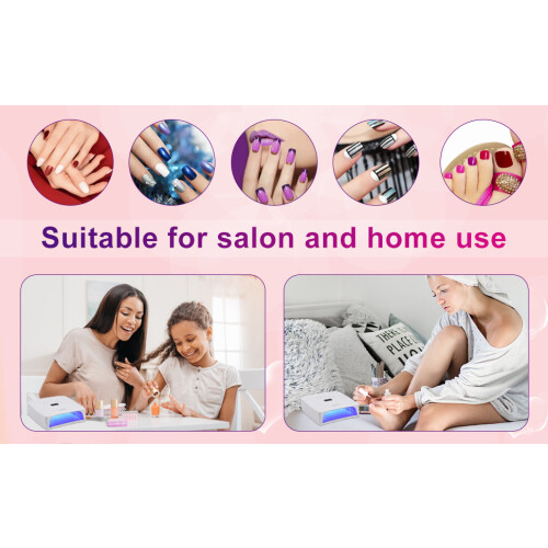 Pretfy 168W UV-LED-Nagellampe Quick-Dry Smart-Sensor 4 Timer 2