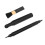(Black) 3er Bartstift, wasserfest, 2 Köpfe, 4 Spitzen, schwarz 3