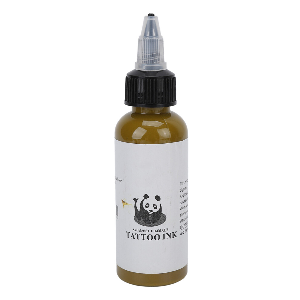Green,Yellow (Dark Yellow) 60Ml Professional Tattoo Ink Dark Green Stable Color Retention