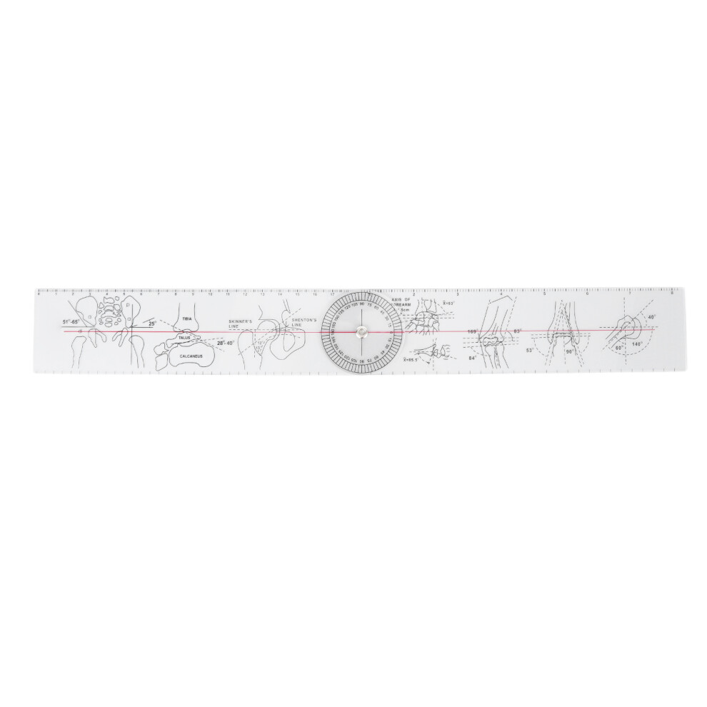 PVC Goniometer 360 Degree Angle Ruler for Physical Therapy